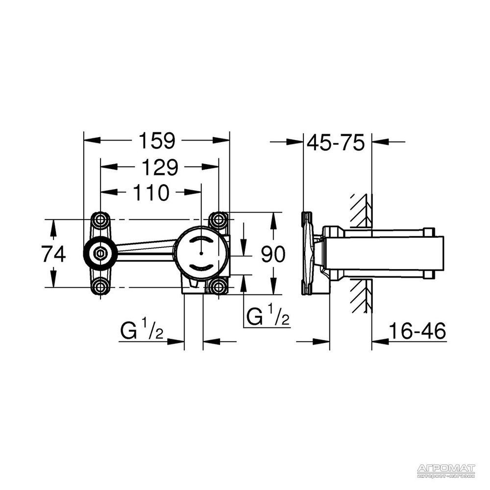 Комплект внутрішніх частин прихованого монтажу GROHE Rapido SmartBox 35604000 та Lineare New 23571000 (SET-35604000-23571000) SET-35604000-23571000 &mdash; фото в Esantehnika