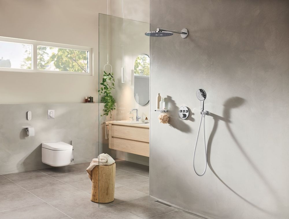 Душова система прихованого монтажу Grohe Grohtherm SmartControl зRainshower SmartActive 310 хром 34863000 34863000 &mdash; фото в Esantehnika