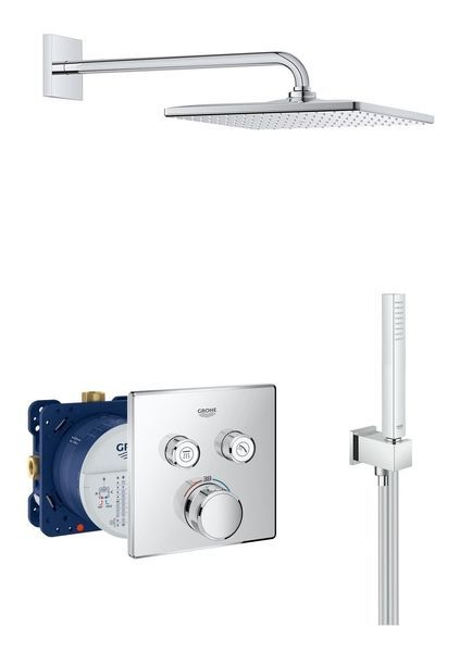 Душевая система с термостатом Grohe Grohtherm SmartControl хром 29124000 29124000+35600000+26563000+26405000 &mdash; фото в Esantehnika