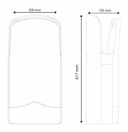 Сушилка для рук автоматическая NOFER V7 VELTIA HD 240V TRI BLADE, Aluminium Silver VE-HD2NAS-T7 VE-HD2NAS-T7 &mdash; фото в Esantehnika