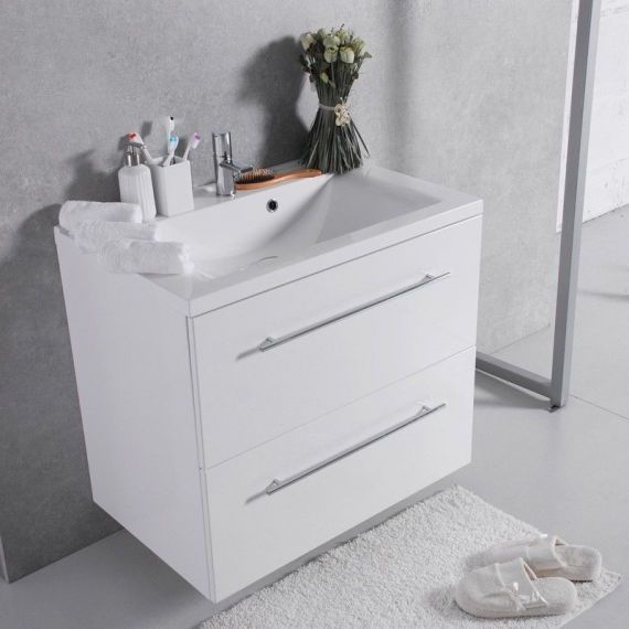 Тумба с умывальником (Белый) Fancy Marble (Буль-Буль) Goa 80 (ШН-72) Goa 80 (ШН-72) &mdash; фото в Esantehnika