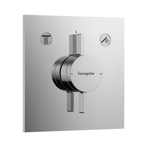 Змішувач прихованого монтажу на 2 споживачі Hansgrohe DuoTurn E (колір - хром) 75417000 75417000 &mdash; фото в Esantehnika