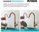 Смеситель для кухни с выдвижной лейкой Kraus Oletto (цвет-золото) KPF-2620BB KPF-2620BB &mdash; фото в Esantehnika