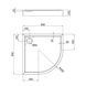 Душевой поддон Qtap Robin 308812C 80x80x12 см + сифон ROBIN308812C &mdash; фото в Esantehnika