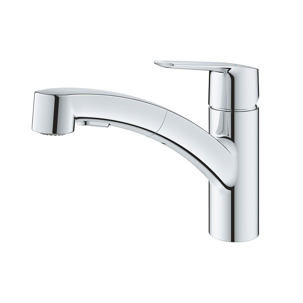 Змішувач для кухні з висувним виливом Grohe QuickFix Start (колір - хром) 30531001 30531001 &mdash; фото в Esantehnika