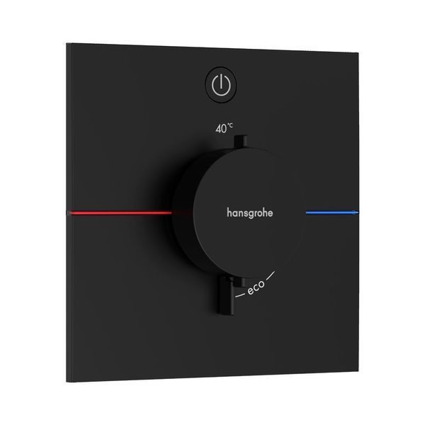 Термостат на 1 споживач Hansgrohe ShowerSelect Comfort E (колір - чорний матовий) 15571670 15571670 &mdash; фото в Esantehnika