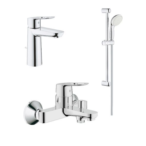 Набор смесителей для умывальника, ванны и душевая стойка M-Size Grohe BauLoop 123215M 123215M &mdash; фото в Esantehnika