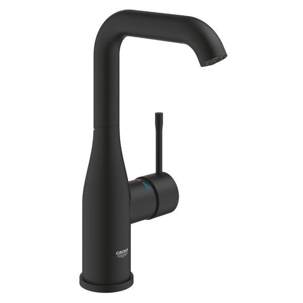 Смеситель для умывальника Grohe Essence New L-Size, черный матовый (24177KF1) 24177KF1 &mdash; фото в Esantehnika
