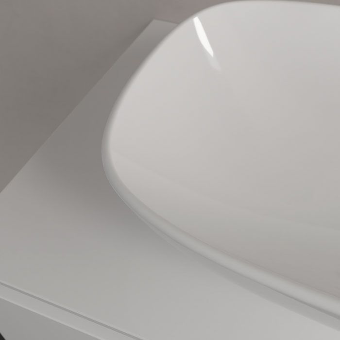 Раковина накладна Villeroy & Boch Loop & Friends 560 х 380 х h120 мм, білий альпійський (з переливом) 4A490001 4A490001 &mdash; фото в Esantehnika