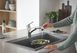 Змішувач для кухні з висувним виливом Grohe QuickFix Start (колір - хром) 30531001 30531001 &mdash; фото в Esantehnika