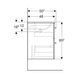 Тумба с раковиной Geberit Selnova Square slim rim 60 см, белый глянцевый 501.236.00.1 501.236.00.1 &mdash; фото в Esantehnika