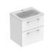 Тумба с раковиной Geberit Selnova Square slim rim 60 см, белый глянцевый 501.236.00.1 501.236.00.1 &mdash; фото в Esantehnika