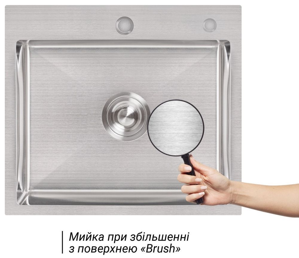 Кухонна мийка LIDZ Handmade H5045 Brushed Steel 3,0/1,0 дозатор, корзина LDH5045BRU3538347517 LDH5045BRU3538347517 &mdash; фото в Esantehnika