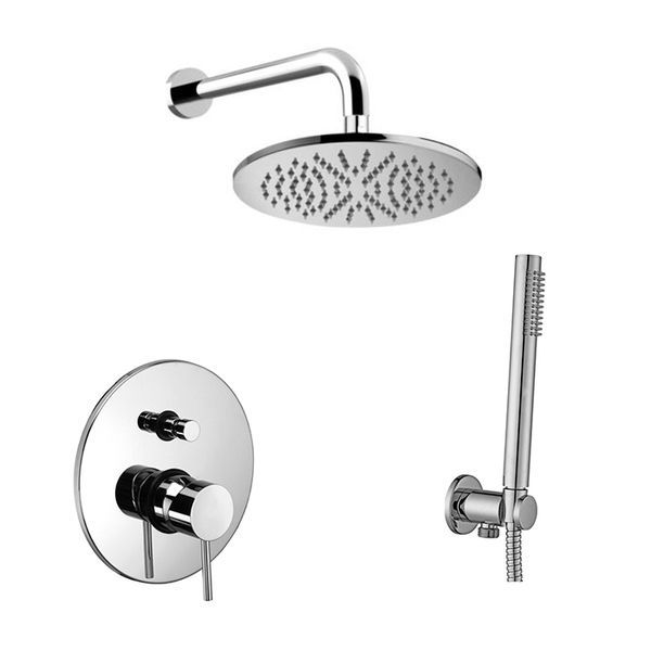 Душевая система Paffoni Shower скрытого монтажа со смесителем и верхним душем &Oslash;225 мм (цвет - хром) KITLIG015CR KITLIG015CR &mdash; фото в Esantehnika