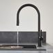 Кухонный смеситель 210, с вытяжным душем, 2jet Hansgrohe Talis M54 (цвет - чёрный матовый) 72800670 72800670 &mdash; фото в Esantehnika