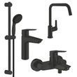 Набір змішувачів Grohe Start QuickFix 4 в 1 чорний матовий UA303301MK