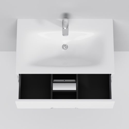 Тумба подвесная AM.PM белый глянець с умывальником Spirit 80 см M70-FUX0802-WC0802-38 M70-FUX0802-WC0802-38 &mdash; фото в Esantehnika