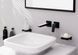 Смеситель для раковины настенный Hansgrohe Logis Fine (цвет - чёрный матовый), излив 20,5 см 71256670 71256670 &mdash; фото в Esantehnika
