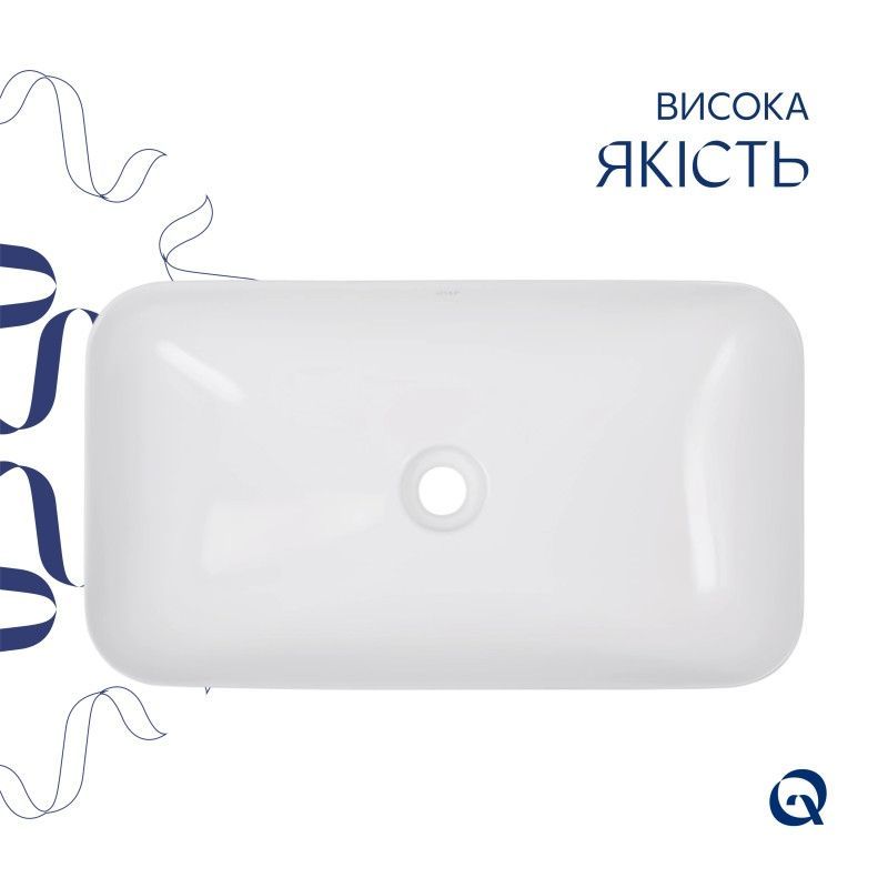 Раковина-чаша Qtap Tern 610x350x135 White QT17118140W QT17118140W &mdash; фото в Esantehnika