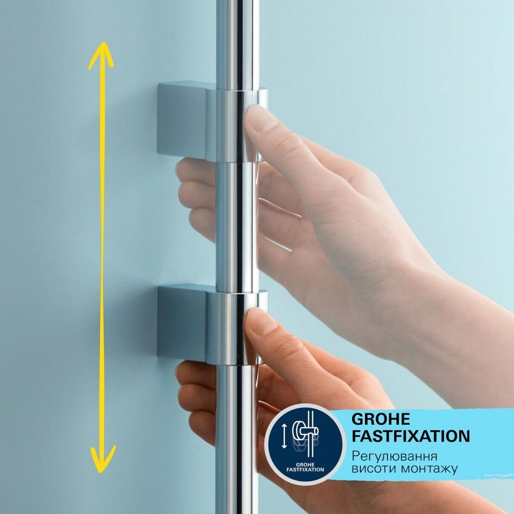 Комплект GROHE QuickFix Dice: смеситель для ванны BF101872VC, смеситель для раковины Dice M-Size 1018330000 и гигиенический душ скрытого монтажа UA202408QF, хром (SET-BF101872VC-1018330000-UA202408QF) SET-BF101872VC-1018330000-UA202408QF &mdash; фото в Esantehnika