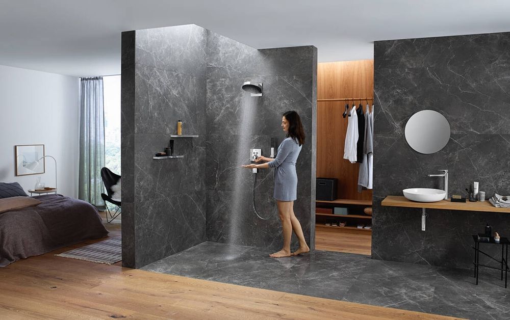 Верхний душ &Oslash; 360 мм Hansgrohe Rainfinity, 1 тип струи (цвет - хром) 26230000 26230000 &mdash; фото в Esantehnika