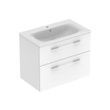Тумба с раковиной Geberit Selnova Square slim rim 80 см, белый глянцевый 501.240.00.1 501.240.00.1 &mdash; фото в Esantehnika