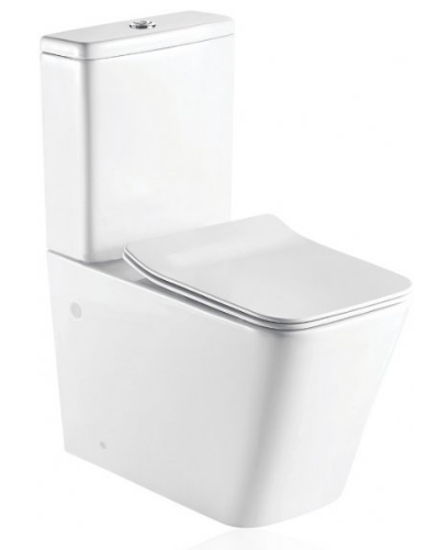 Унітаз-компакт KOLLER POOL Kvadro Rimless KR-0675-RC-C + KR-0675-RC-T із сидінням Soft Close 1810550199 &mdash; фото в Esantehnika