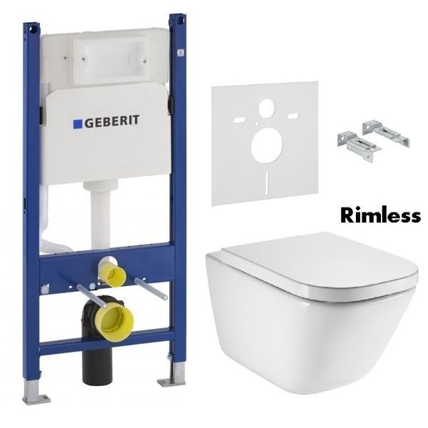 Унітаз+Інсталяція Geberit Duofix 458.126.00.1+Roca Gap Rimless A34H47C000 A34H47C000+458.126.00.1 &mdash; фото в Esantehnika