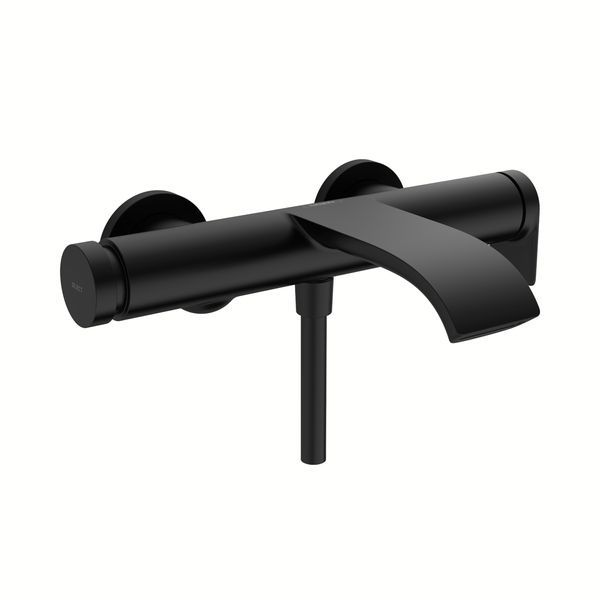 Смеситель для ванны Hansgrohe Vivenis (цвет - чёрный матовый) 75420670 75420670 &mdash; фото в Esantehnika