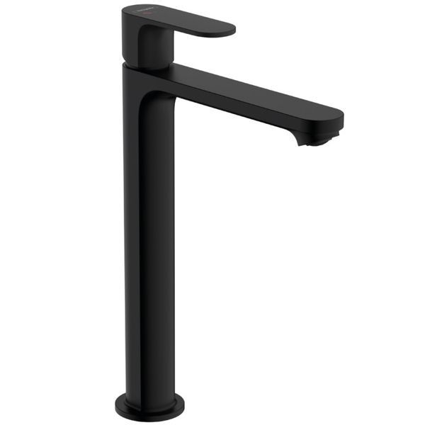 Змішувач для умивальника Hansgrohe Rebris S 240 CoolStart EcoSmart+ з д/к pop-up, Matt Black (72590670) 72590670 &mdash; фото в Esantehnika