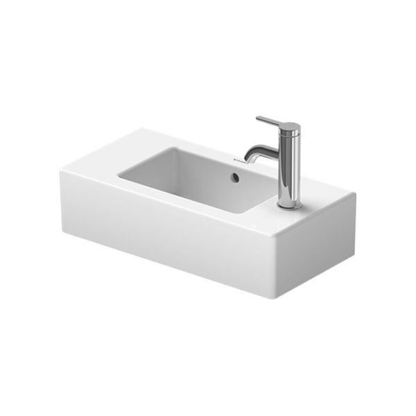 Умивальник підвісний Duravit Vero 50х25, змішувач праворуч, білий (0703500008) 0703500008 &mdash; фото в Esantehnika
