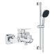 Комплект GROHE QuickFix Dice: смеситель для ванны BF101872VC, смеситель для раковины Dice M-Size 1018330000 и гигиенический душ скрытого монтажа UA202408QF, хром (SET-BF101872VC-1018330000-UA202408QF) SET-BF101872VC-1018330000-UA202408QF &mdash; фото в Esantehnika