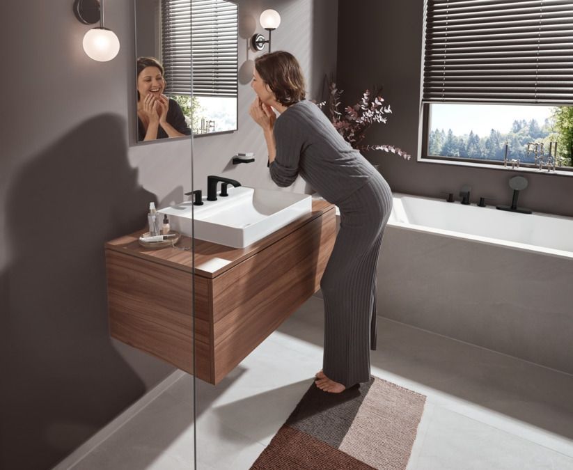 Лійка для душу Hansgrohe Pulsify Select (колір - чорний матовий), 3 види струменя Relaxation 24110670 24110670 &mdash; фото в Esantehnika