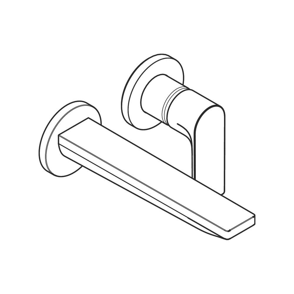 Змішувач для раковини настінний Hansgrohe Rebris E (колір - чорний матовий), вилив 200 мм 72568670 72568670 &mdash; фото в Esantehnika