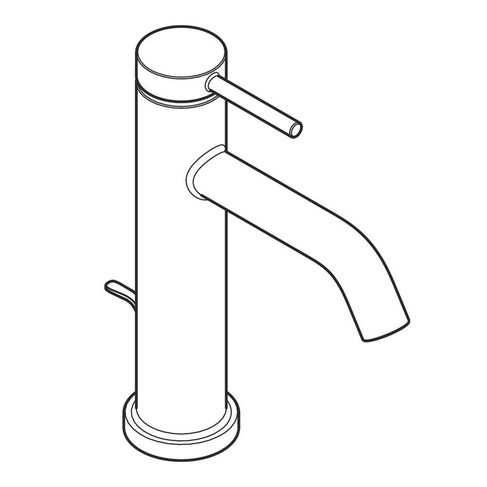 Змішувач для раковини 110 CoolStart Hansgrohe Tecturis S (колір - чорний матовий), з донним клапаном 73314670 73314670 &mdash; фото в Esantehnika
