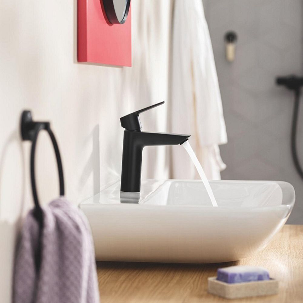Змішувач для раковини Grohe QuickFix Start M-Size (колір - чорний матовий), з донним клапаном 237462432 237462432 &mdash; фото в Esantehnika