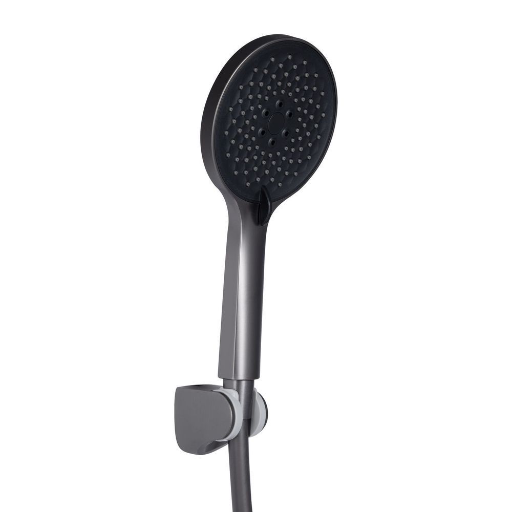 Смеситель для ванны Qtap Vlasta New (с душевым гарнитуром) QTVLA259GMB45643 Gunmetal Black PVD QTVLA259GMB45643 &mdash; фото в Esantehnika