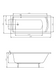 Ванна акрилова Roca Linea 180x80 A24T058000 A24T058000 &mdash; фото в Esantehnika