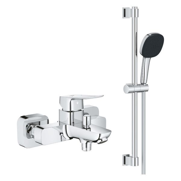 Змішувач для ванни GROHE QuickFix Dice BF101872VC з душовим гарнітуром Vitalio Comfort 110 26928001, хром BF101872VC &mdash; фото в Esantehnika