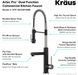 Смеситель для кухни Kraus ARTEC PRO пружинный излив h628, матовый черный KPF-1603SFSMB KPF-1603SFSMB &mdash; фото в Esantehnika
