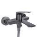 Смеситель для ванны Qtap Vlasta New (с душевым гарнитуром) QTVLA259GMB45643 Gunmetal Black PVD QTVLA259GMB45643 &mdash; фото в Esantehnika