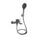 Смеситель для ванны Qtap Vlasta New (с душевым гарнитуром) QTVLA259GMB45643 Gunmetal Black PVD QTVLA259GMB45643 &mdash; фото в Esantehnika