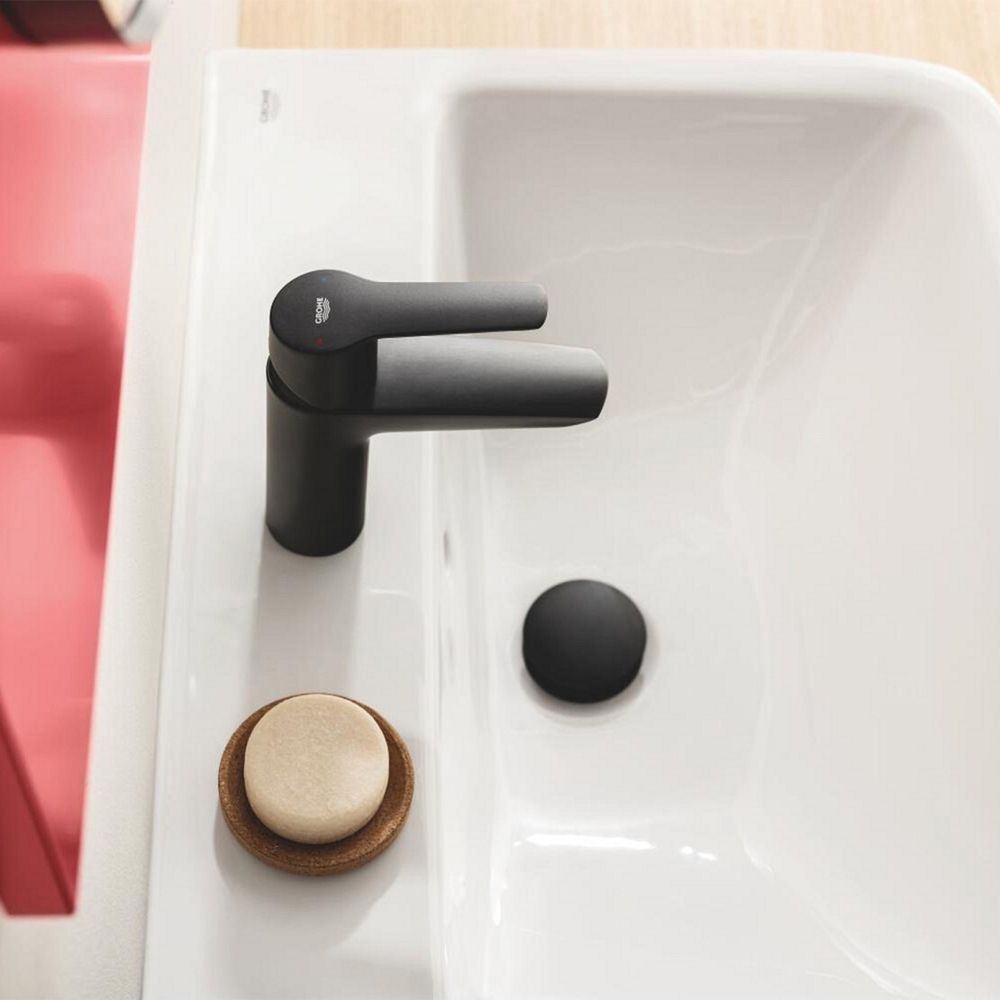 Змішувач для раковини Grohe QuickFix Start S-Size (колір - чорний матовий), з донним клапаном 235502432 235502432 &mdash; фото в Esantehnika