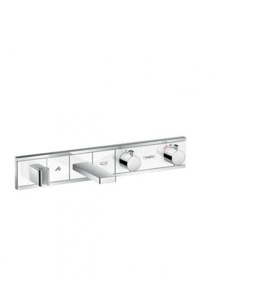 Термостат для ванни Hansgrohe RainSelect (колір - хром/білий) 15359400 15359400 &mdash; фото в Esantehnika