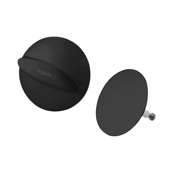 Внешняя часть набора для слива и перелива Hansgrohe Flexaplus (цвет - чёрный матовый) 58185670 58185670 &mdash; фото в Esantehnika