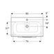 Тумба с раковиной Geberit Selnova Square slim rim 80 см, орех тёмный 501.242.00.1 501.242.00.1 &mdash; фото в Esantehnika