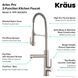 Смеситель для кухни Kraus ARTEC PRO пружинный излив h628, точечная нержавеющая сталь KPF-1603SFS KPF-1603SFS &mdash; фото в Esantehnika