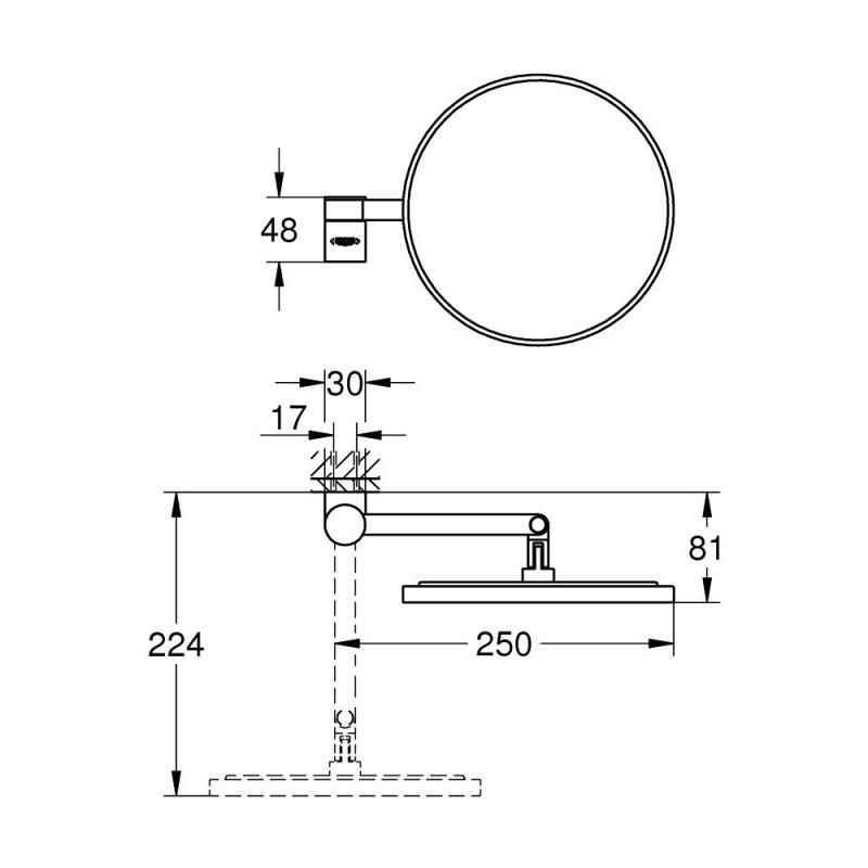 Дзеркало косметичне Grohe Selection 41077000 41077000 &mdash; фото в Esantehnika