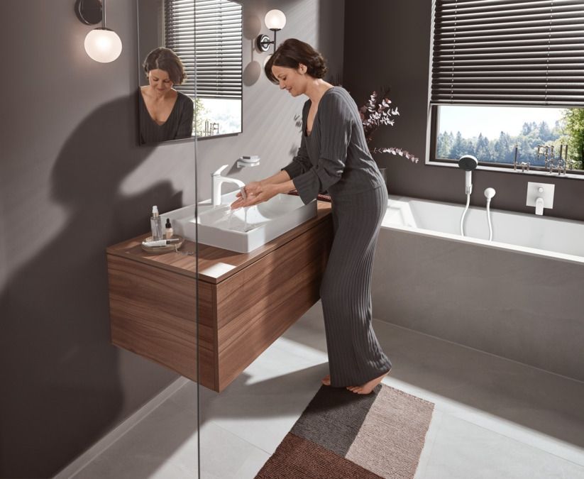 Лійка для душу Hansgrohe Pulsify Select EcoSmart (колір - білий матовий), 3 види струменя Relaxation 24111700 24111700 &mdash; фото в Esantehnika