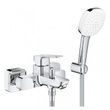Смеситель для ванны Grohe Cubeo хром 1018140000 с душевым гарнитуром